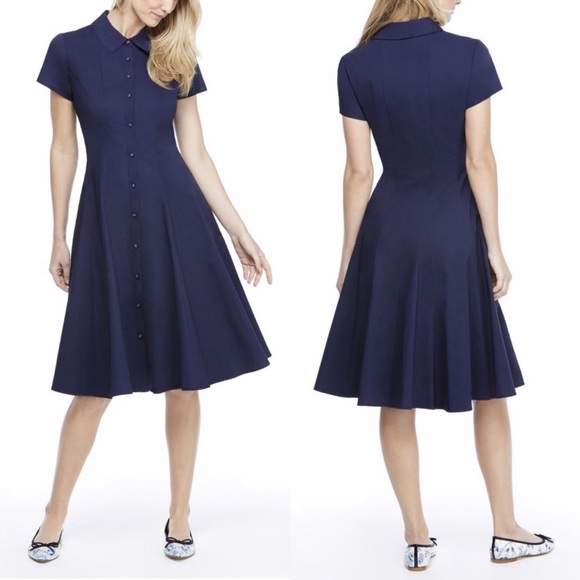 Gal Meets Glam Molly Shirt Dress New Navy Size 0